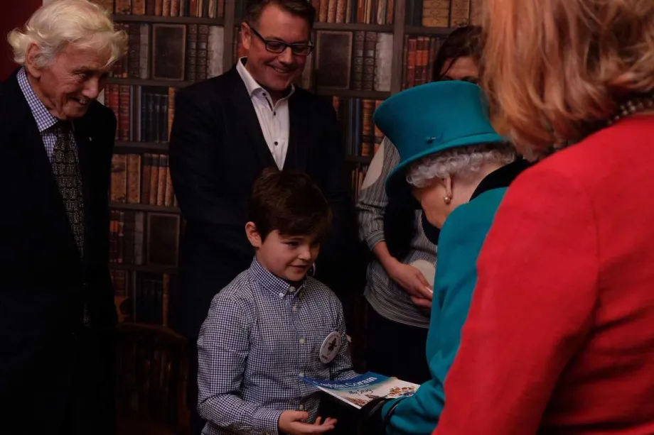 Her Majesty meets Lewis at the opening of The Queen Elizabeth II Centre