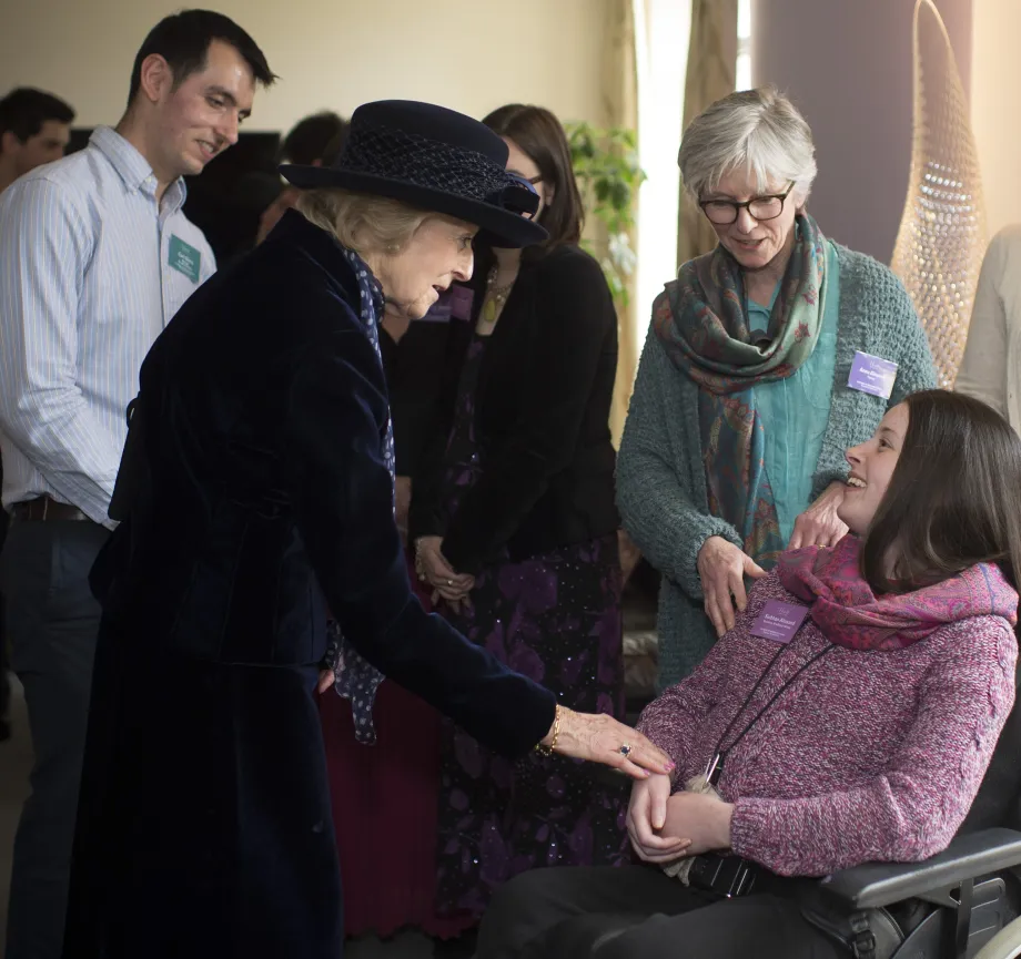 Princess Alexandra meets a resident