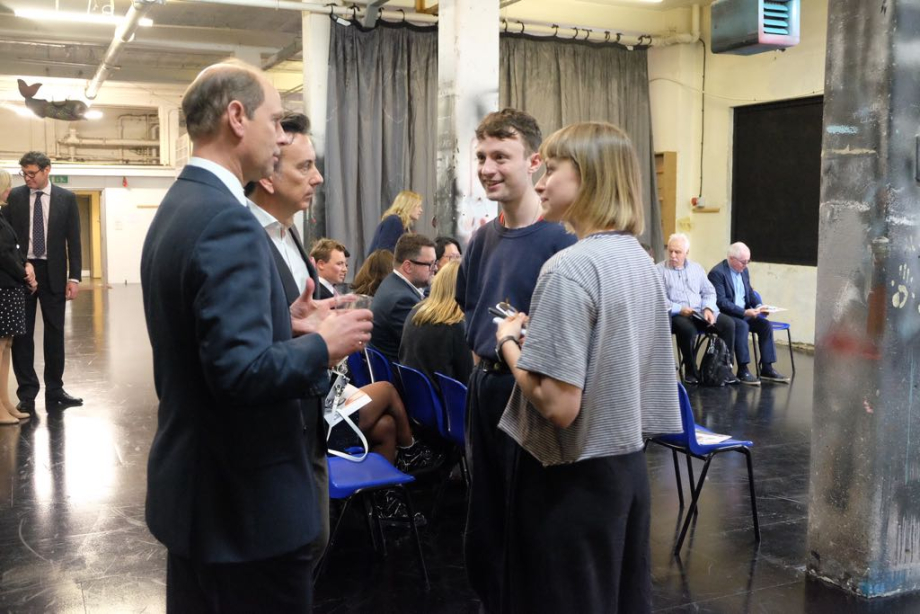 The Earl of Wessex meets members of the National Youth Theatre