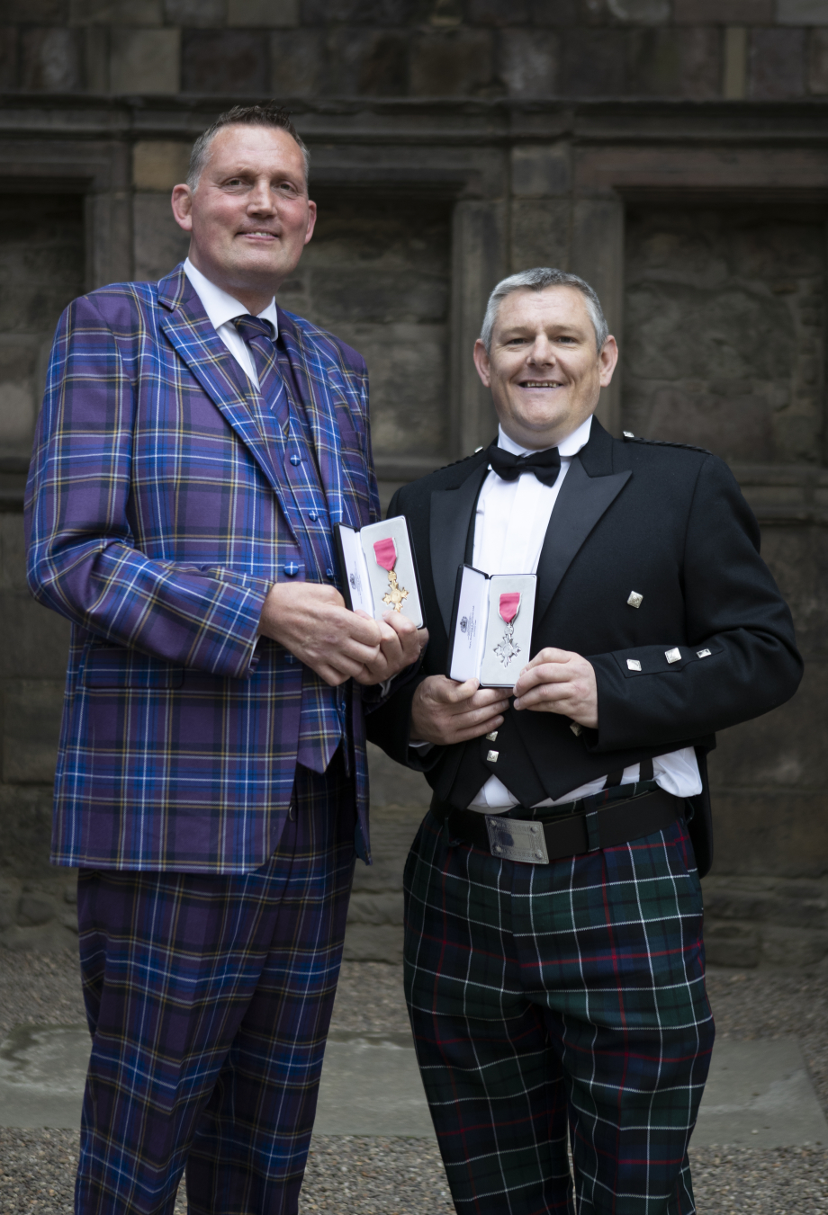 John Davidson and Doddie Weir Palace of Holyroodhouse Investiture