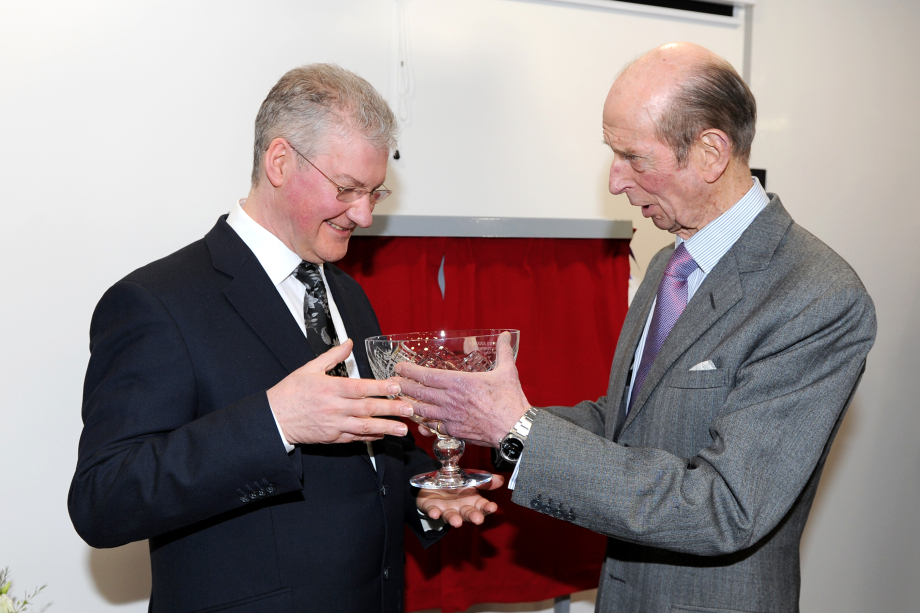 The Duke presents the Queen's Award