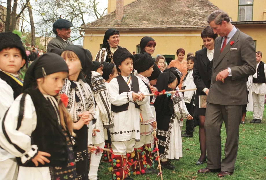 The Prince of Wales visits Romania in 1998