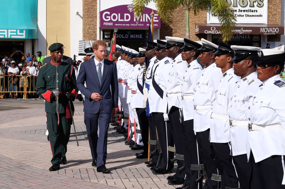 Prince Harry arrives in St Kitts and Nevis