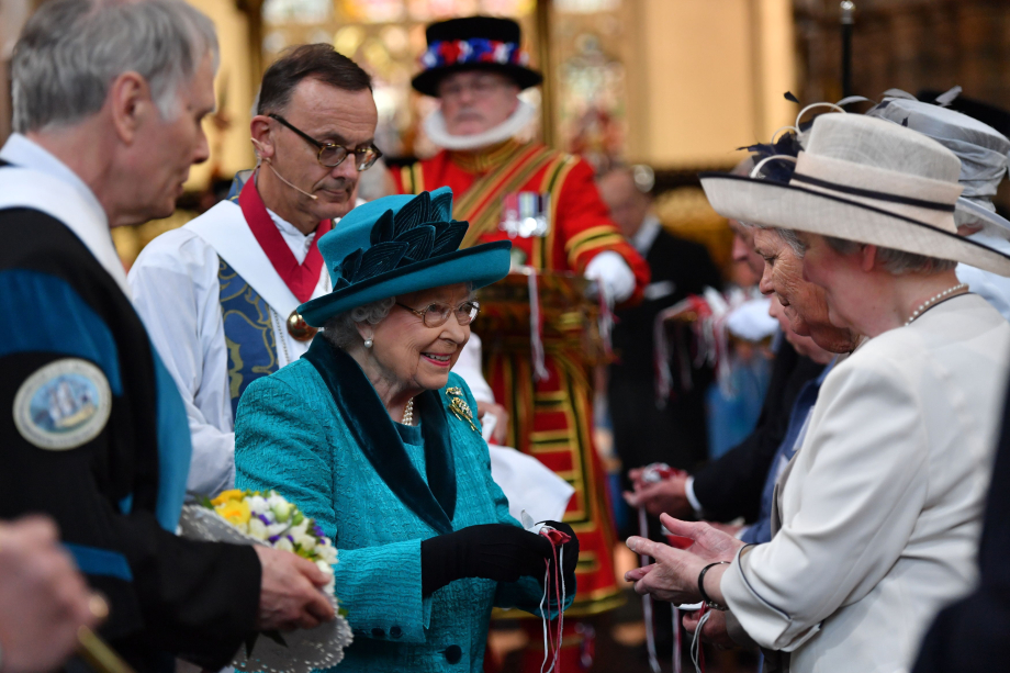 The Queen distributes Maundy Money at Leicester Cathedral