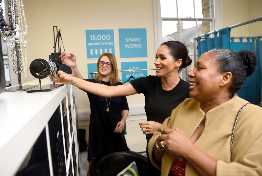 The duchess of sussex helps style Patsy ahead of her job interview at Smartworks