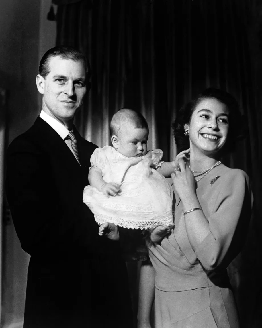the queen, the duke of edinburgh, prince charles