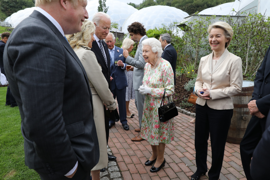 Her Majesty welcomes world leaders at The Eden Project
