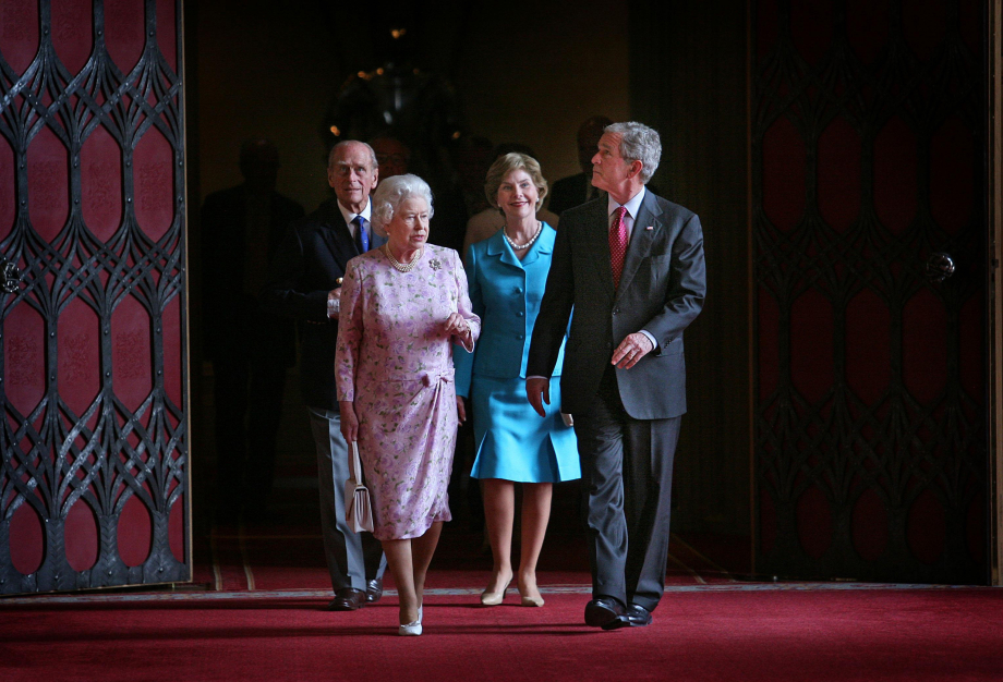 The Queen and President George W. Bush