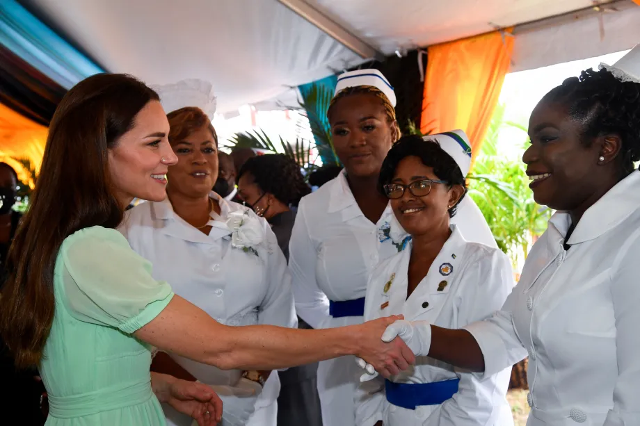 The Duchess of Cambridge meets key workers