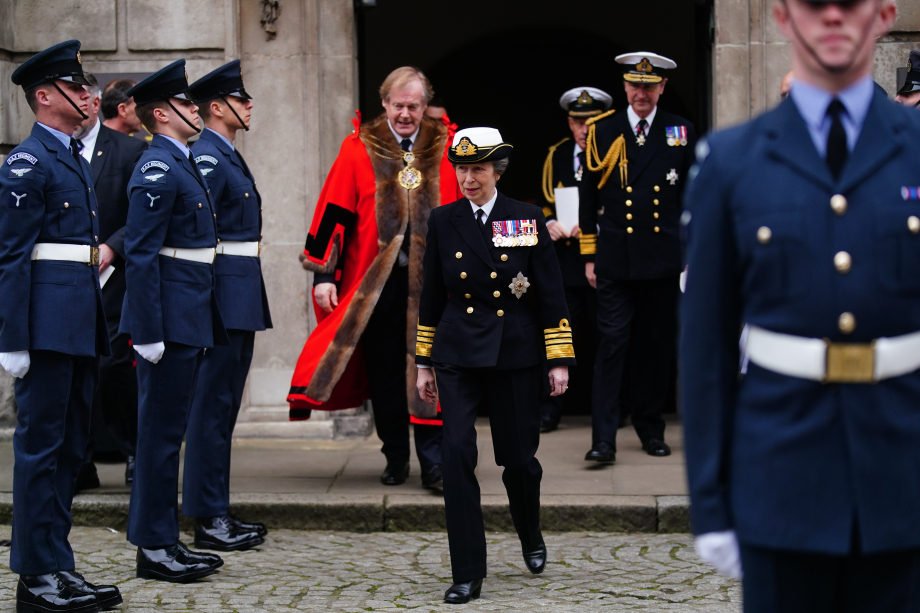 The Princess Royal arrives at St Paul's Cathedral