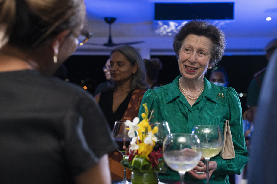 The Princess Royal attends a reception in Port Moresby