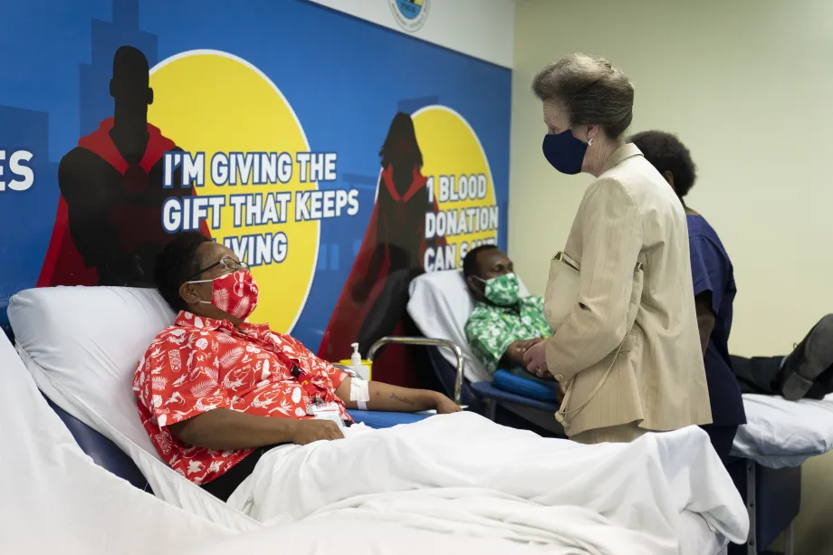 The Princess Royal at Port Moresby General Hospital