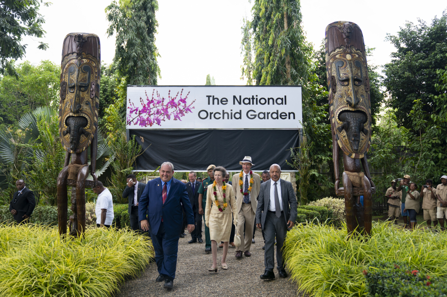 The Princess Royal visits the Papua New Guinea Adventure Park