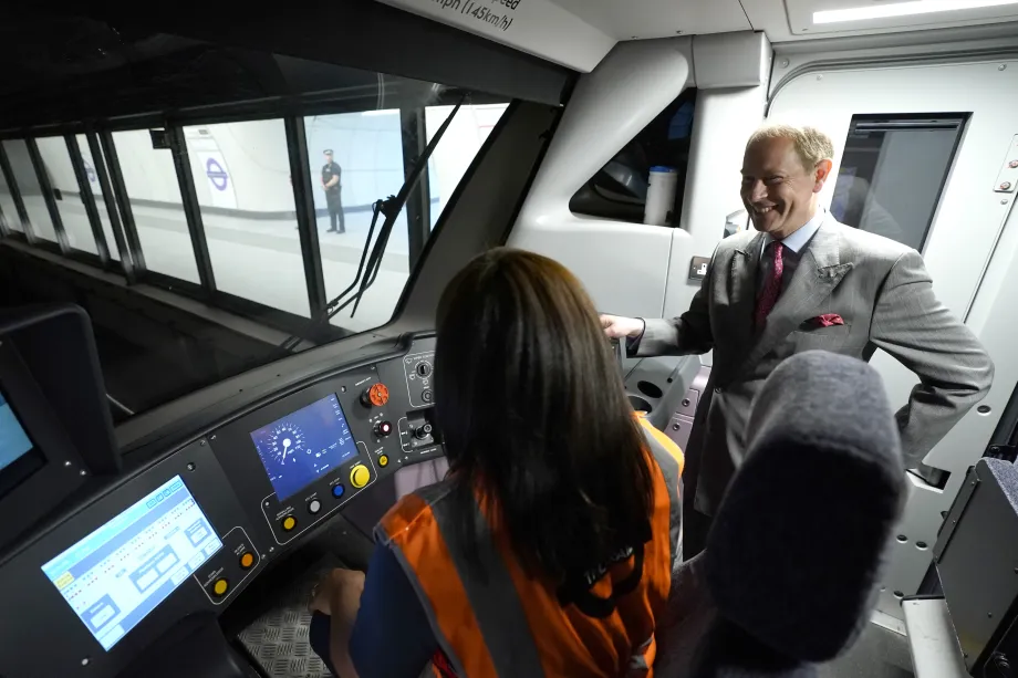 The Earl of Wessex travels on the Elizabeth Line