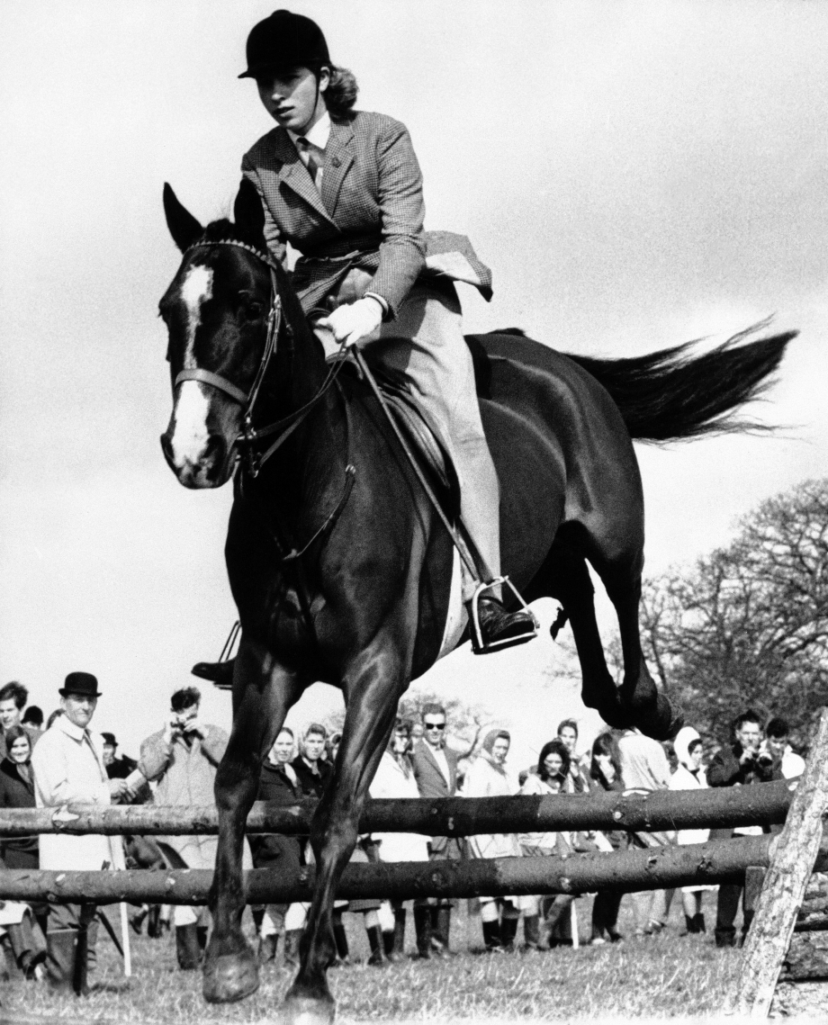 The Princess Royal riding in 1965