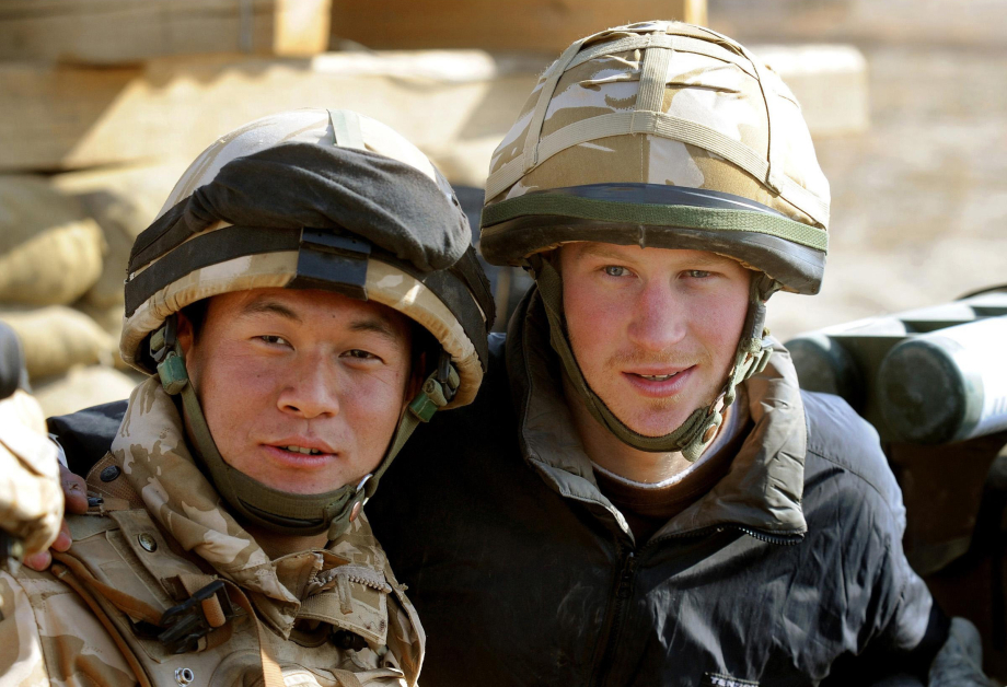 Prince Harry when serving with the the 1st Battalion The Royal Gurkha Rifles in Afghanistan in 2007