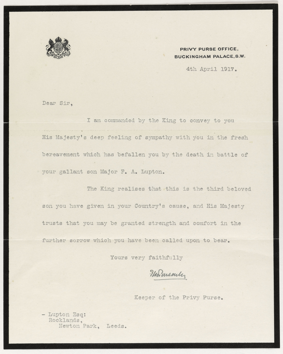 A Letter from the the Privy Purse