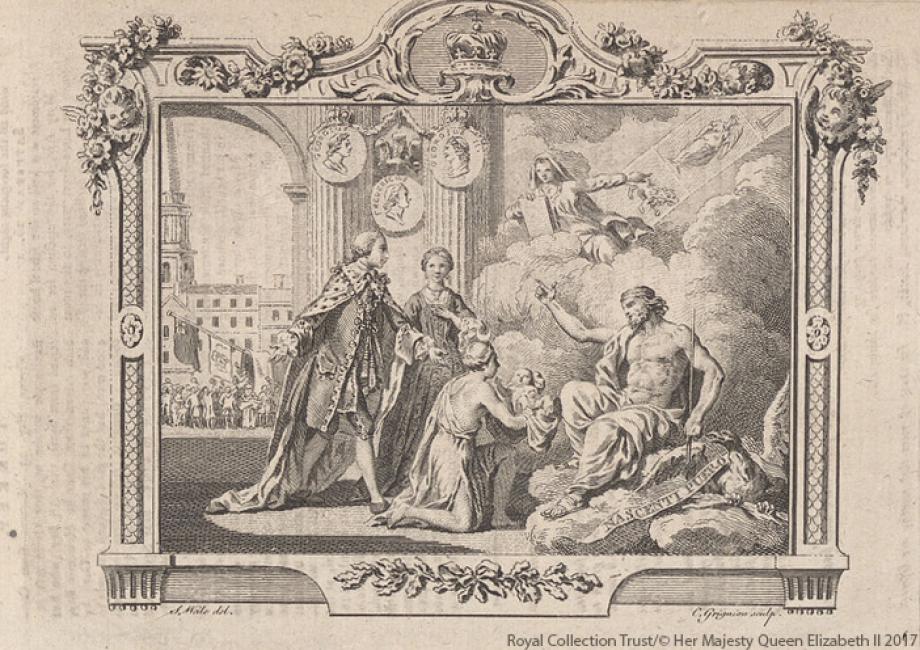 The birth of George, The Prince of Wales (later George IV)