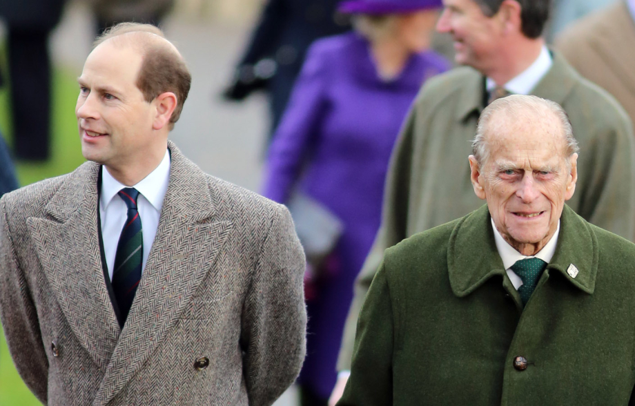 The Earl of Wessex with his father The Duke of Edinburgh