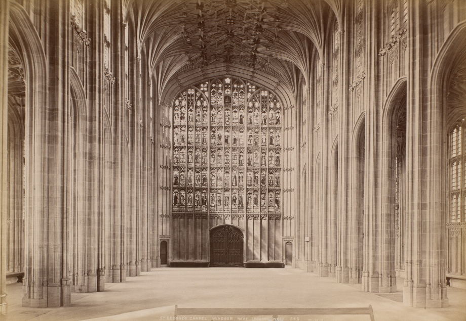 An interior photograph of the chapel, taken in the late 19th century