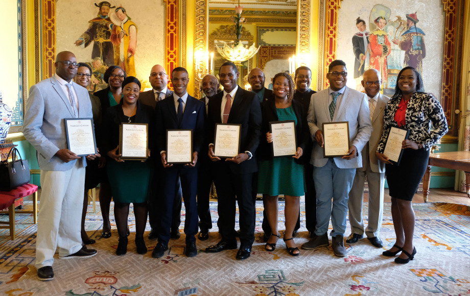 The Caribbean Scholars receive their certificates