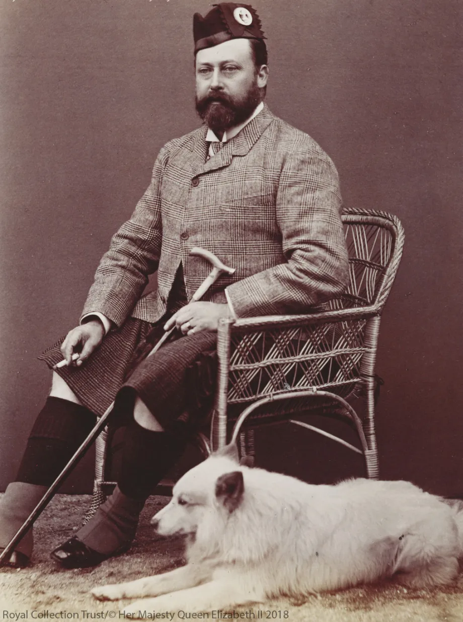 Edward VII with his Samoyed