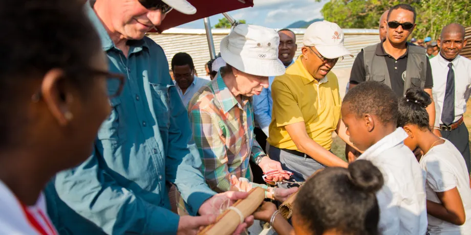 Princess Royal visits a project run by Save the Children in Madagascar 