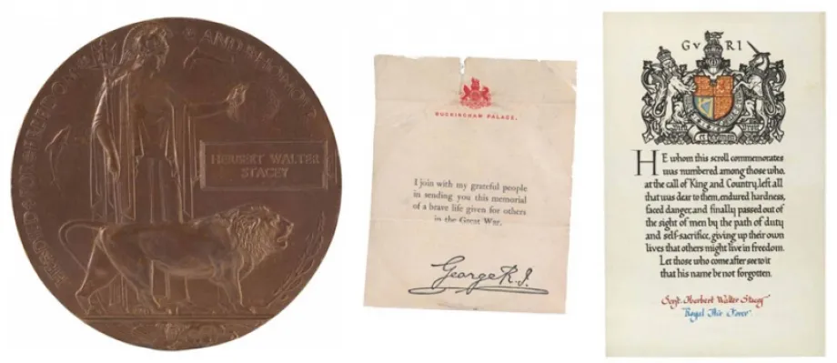 Scroll from The King, Buckingham Palace archives