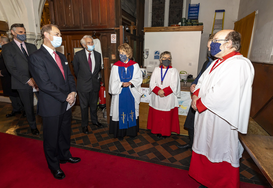 The Earl of Wessex attends an Evensong to mark the 800th anniversary of the Parish Church of St Peter and St Andrew in Windsor