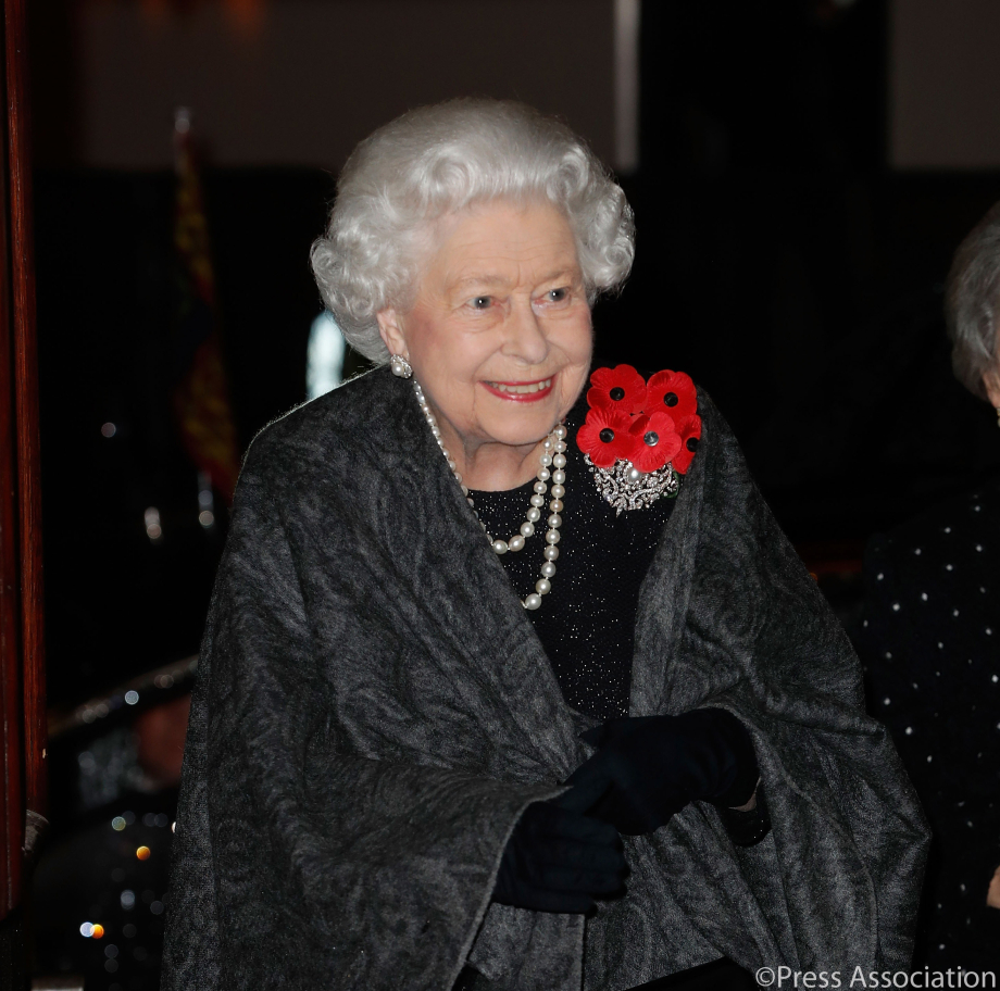 The Queen arrives at the Festival of Remembrance