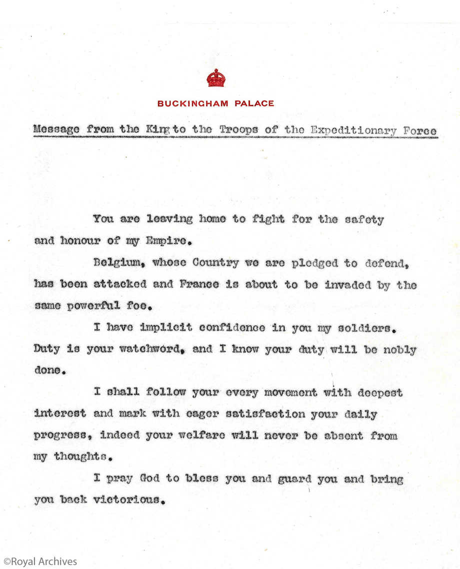 British Expeditionary Force message