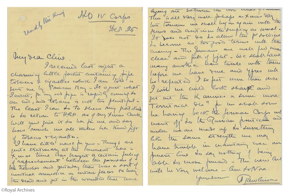 A Letter to Sir Clive Wigram