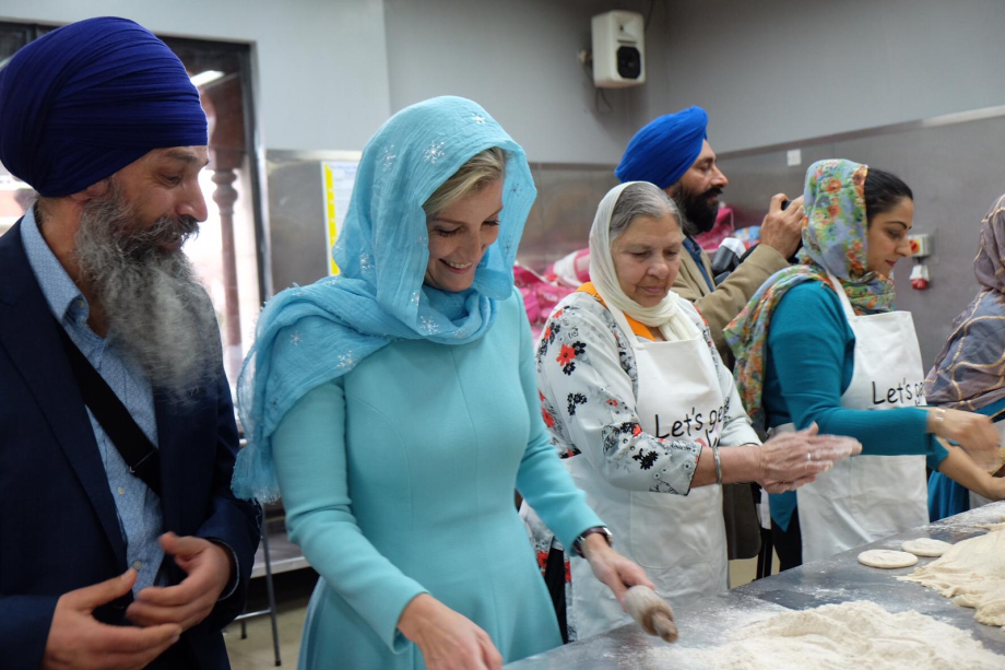 The Countess of Wessex visits a Sikh temple
