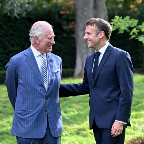 The King with President Macron