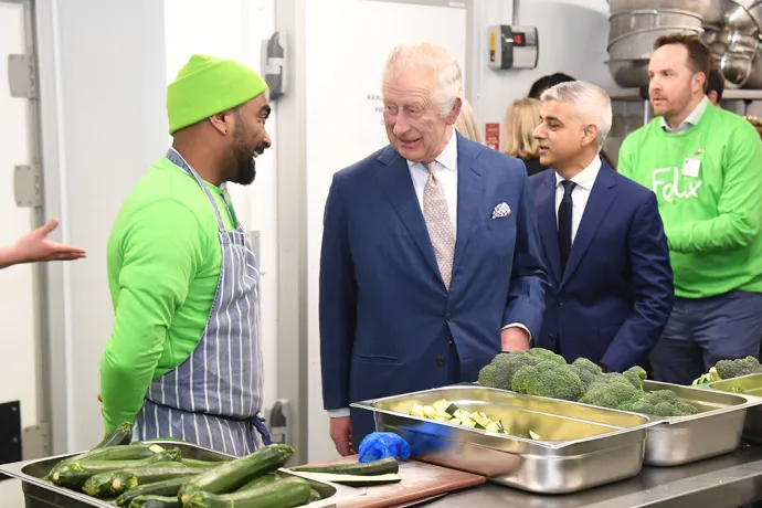 The King visits the Felix Project