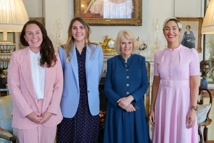 The Queen Consort with Team ExtraOARdinary at Clarence House