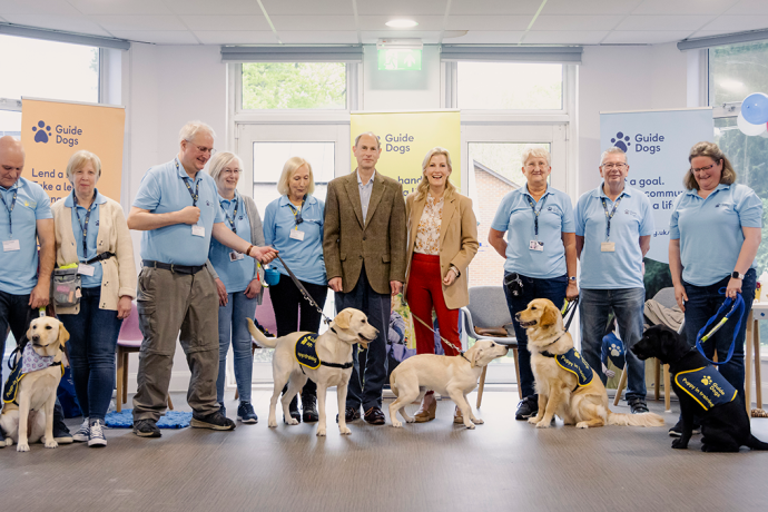 The Duke and Duchess of Edinburgh visit Guide Dogs UK