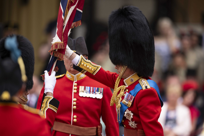 The Duke of Edinburgh presents New Colours to 1st Battalion London Guards