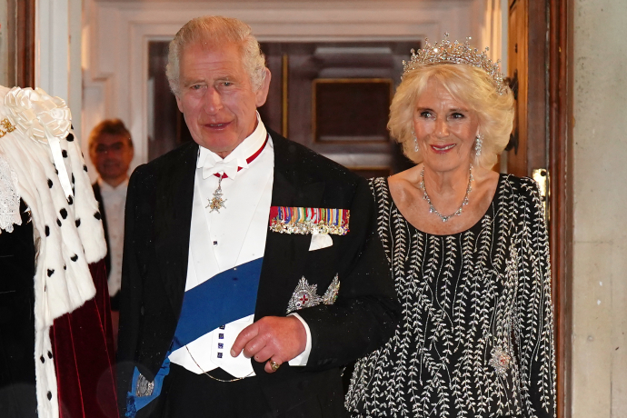 Thew King and Queen at Mansion House