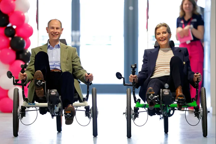The Duke and Duchess of Edinburgh at the National Cycling Centre