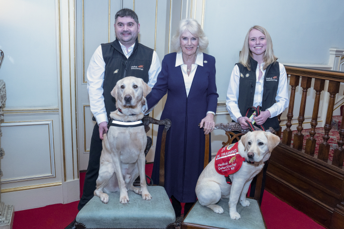 The Queen welcomes Medical Detection Dogs to Clarence House