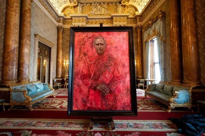 Jonathan Yeo portrait in the Blue Drawing Room
