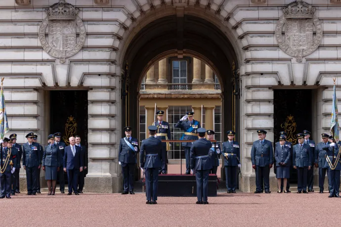 The Duke of Gloucester at a Parade at Buckingham Palace