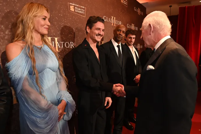 The King at the Gladiator II Royal Film Performance