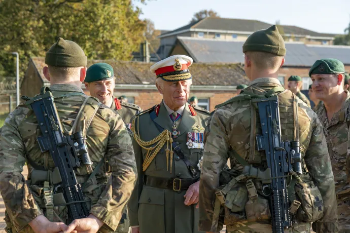 The King visits the Royal Marines