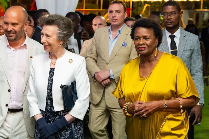 The Princess Royal with The President of Barbados