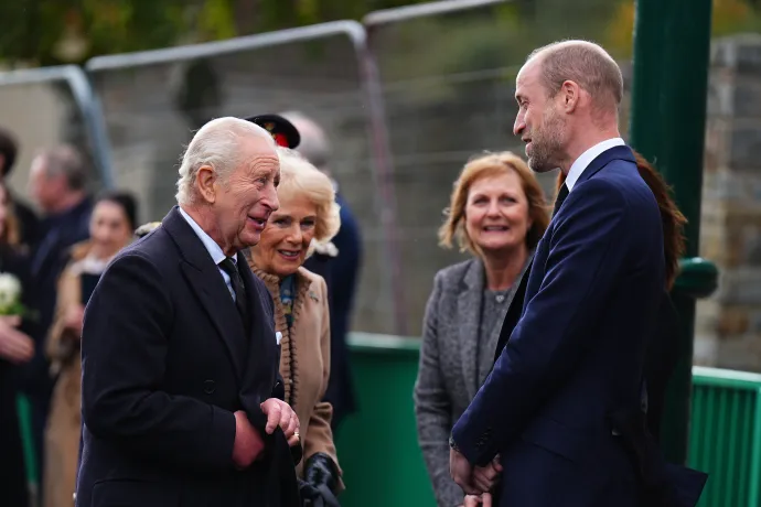 The King, The Queen and The Prince of Wales in Aberfan