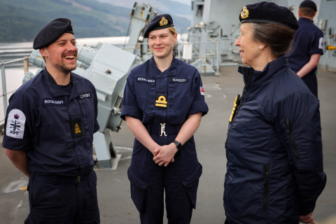 The Princess Royal visits HMS Albion