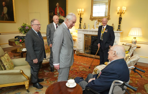 King Charles meeting with Korean war veterans. 