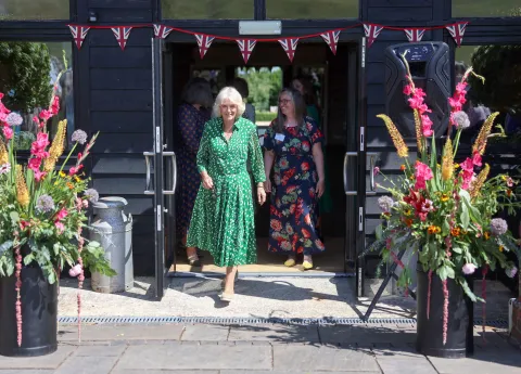 The Queen during a visit to Wiltshire and Swindon Community Foundation